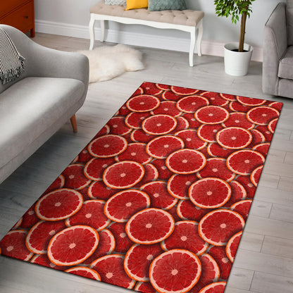 Grapefruit Pattern Print Design GF05 Area Rugs