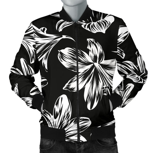 Amaryllis Pattern Print Design AL04 Men Bomber Jacket