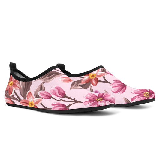 Summer Floral Pattern Print Design SF09 Aqua Water Shoes