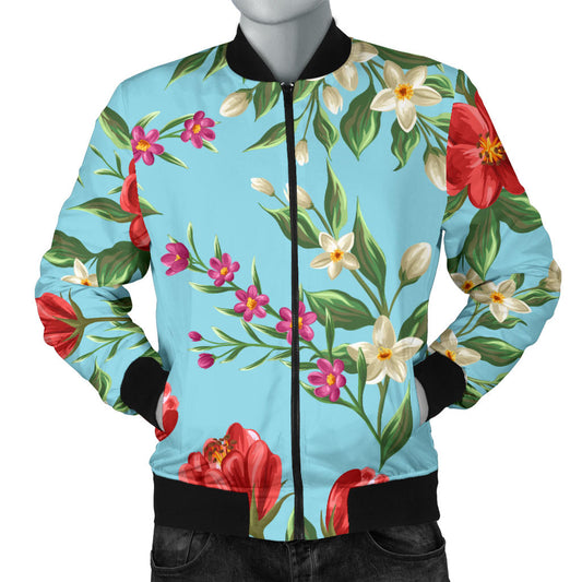 Summer Floral Pattern Print Design SF011 Men Bomber Jacket
