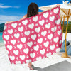 Heart Key Pattern Print Design HE09 Sarong Pareo Wrap