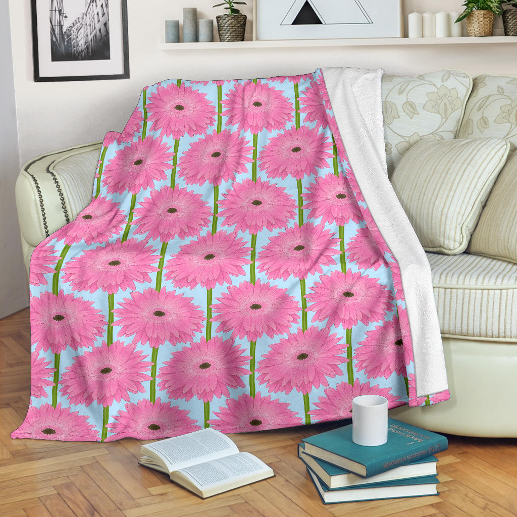 Gerberas Pattern Print Design GB01 Fleece Blanket