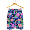 Neon Hibiscus Pattern Print Design HB016 Mens Shorts