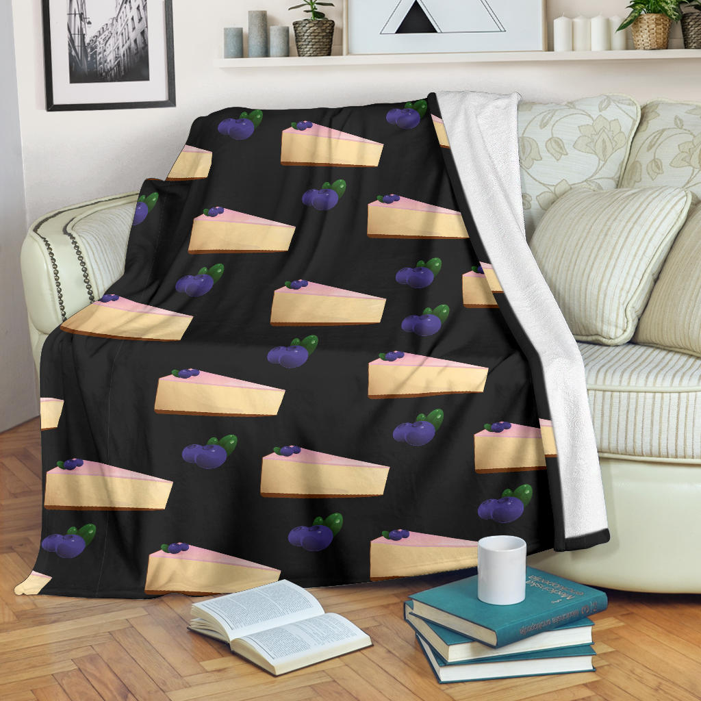 Cheesecake Blueberry Pattern Print Design CK01 Fleece Blanket