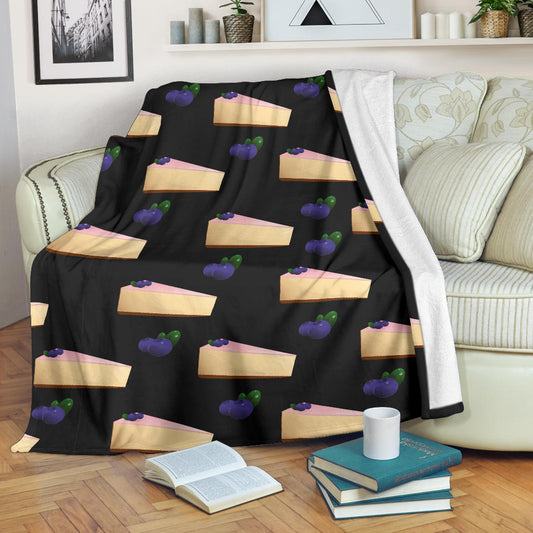 Cheesecake Blueberry Pattern Print Design CK01 Fleece Blanket