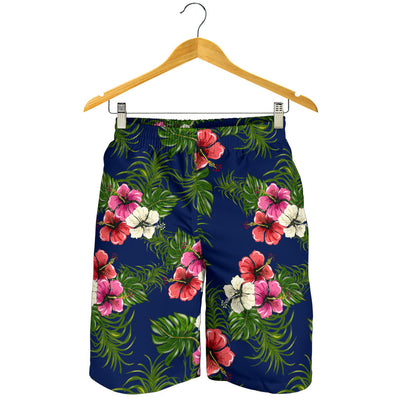 Hibiscus Pattern Print Design HB028 Mens Shorts