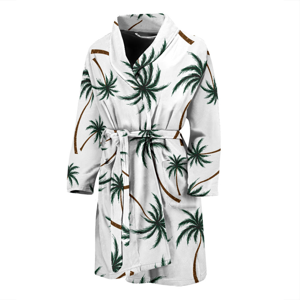 Palm Tree Pattern Print Design PT07 Men Bathrobe