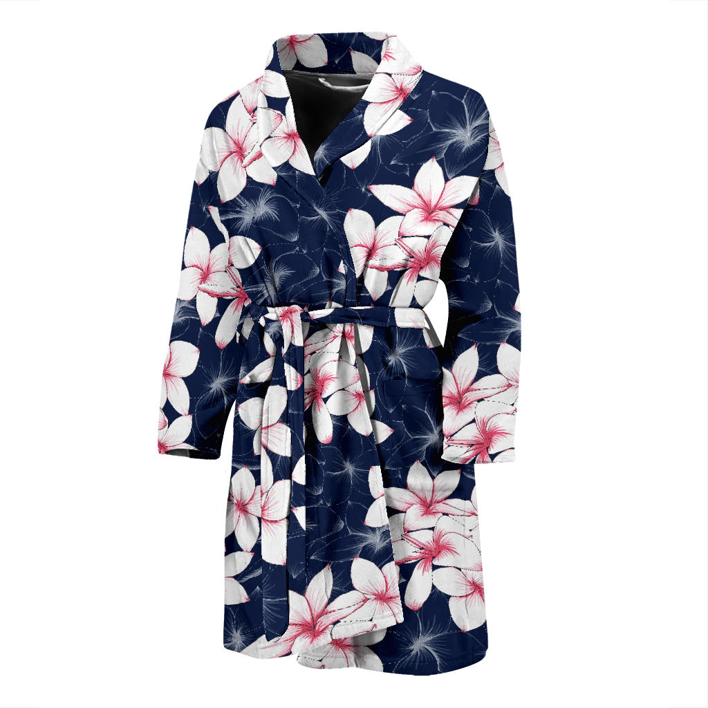 Plumeria Pattern Print Design PM017 Men Bathrobe