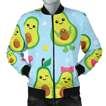 Avocado Pattern Print Design AC09 Men Bomber Jacket