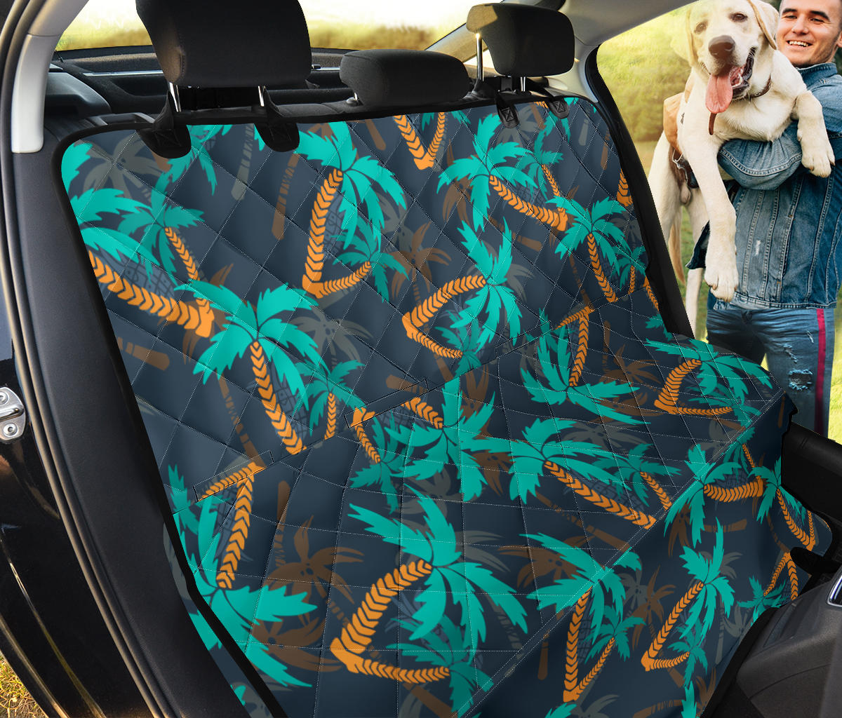 Palm Tree Pattern Print Design PT01 Rear Dog  Seat Cover