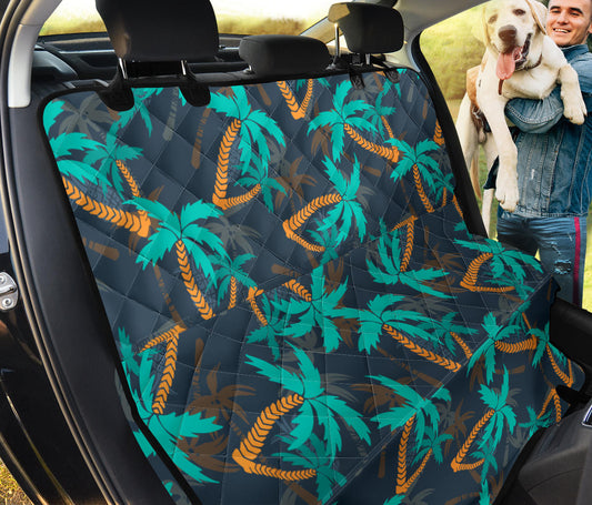 Palm Tree Pattern Print Design PT01 Rear Dog  Seat Cover