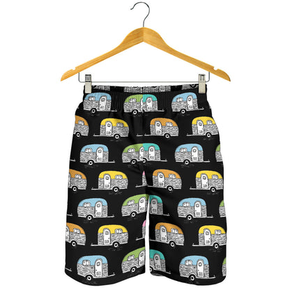 Camper Pattern Camping Themed No 2 Print Mens Shorts