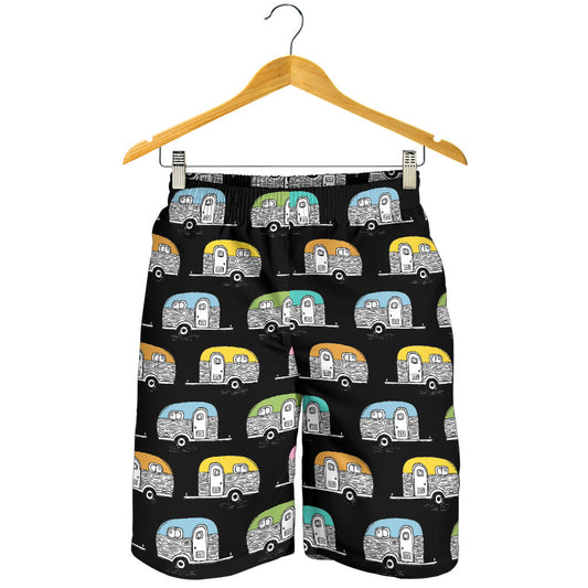Camper Pattern Camping Themed No 2 Print Mens Shorts