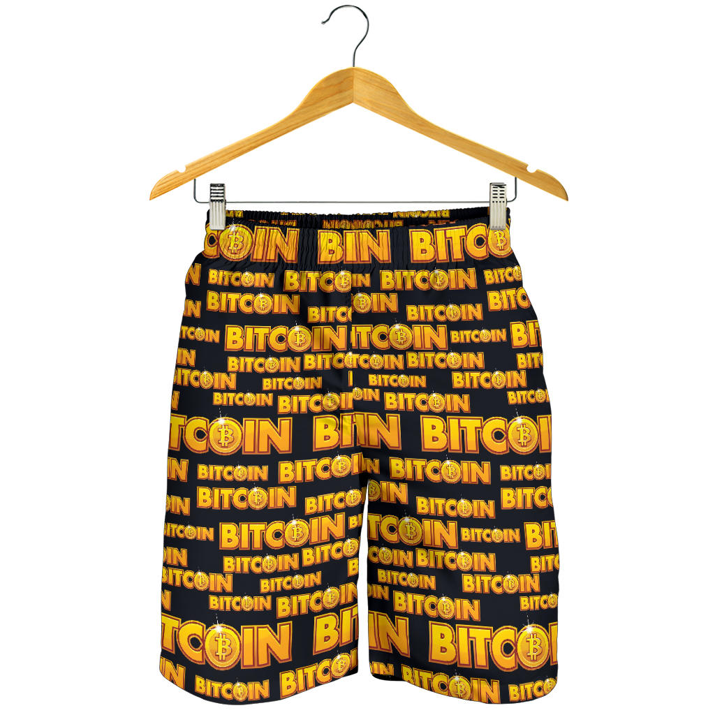 Bitcoin Pattern Print Design DO03 Mens Shorts