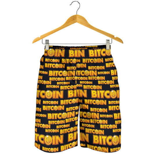 Bitcoin Pattern Print Design DO03 Mens Shorts