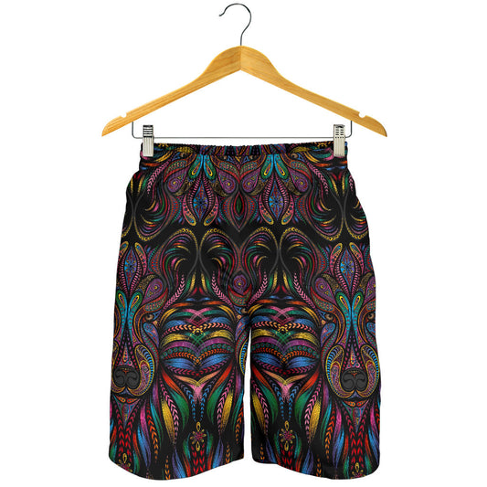 Colorful Art Wolf  Mens Shorts