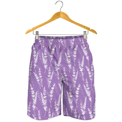 Lavender Pattern Print Design LV08 Mens Shorts