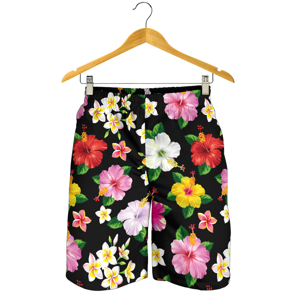 Hibiscus Pattern Print Design HB025 Mens Shorts