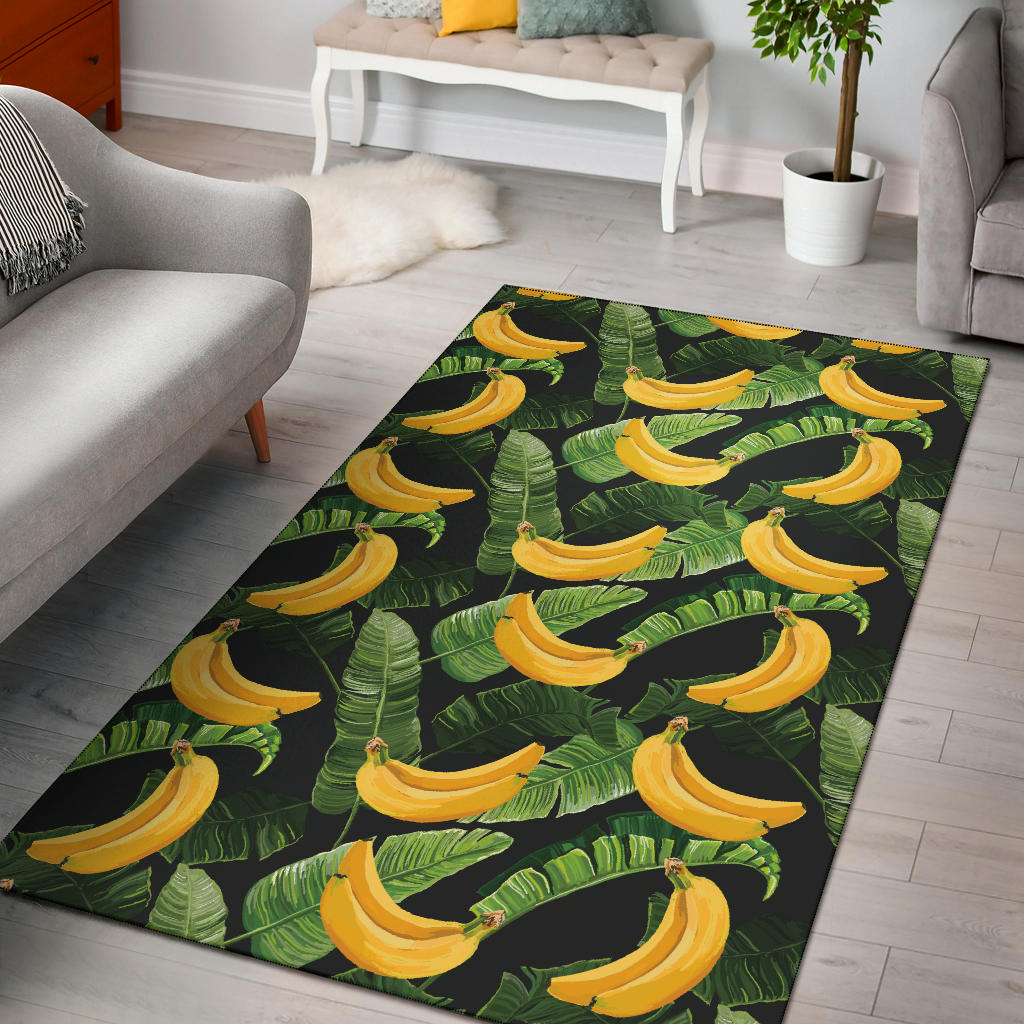 Banana Pattern Print Design BA01 Area Rugs