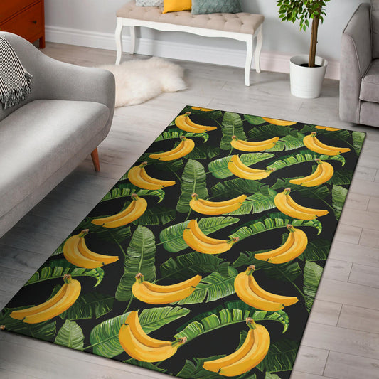 Banana Pattern Print Design BA01 Area Rugs