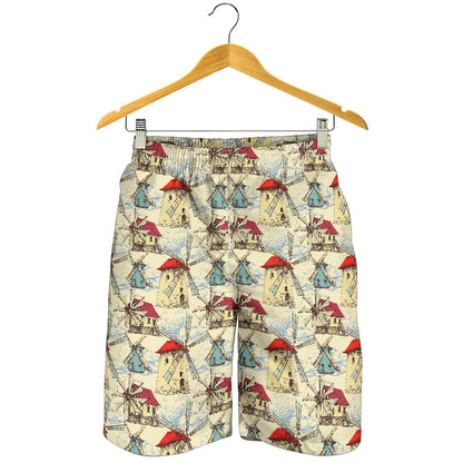 Windmill Pattern Print Design 01 Mens Shorts