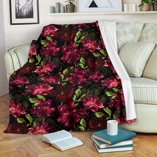 Iris Pattern Print Design IR03 Fleece Blanket