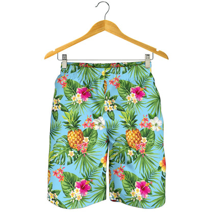 Pineapple Hawaiian flower Tropical  Mens Shorts