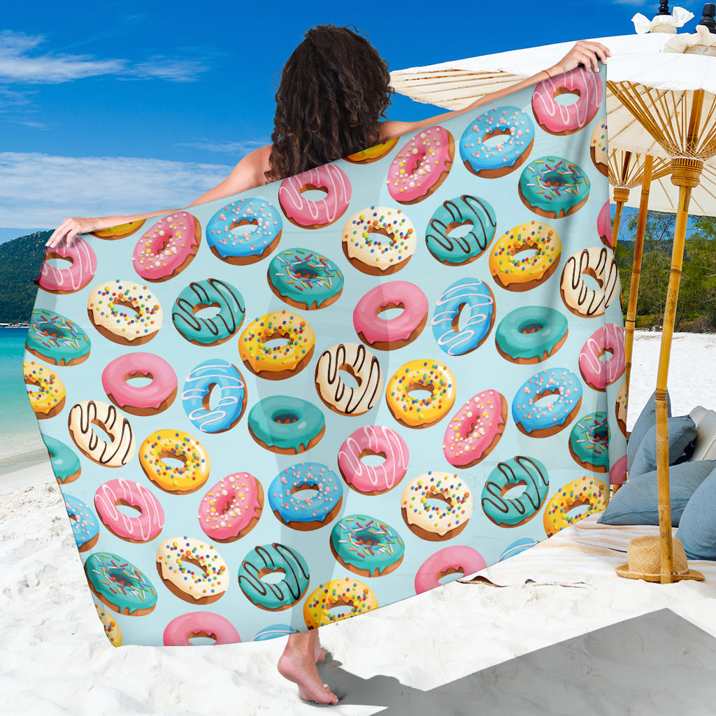 Donut Pattern Print Design DN05 Sarong Pareo Wrap