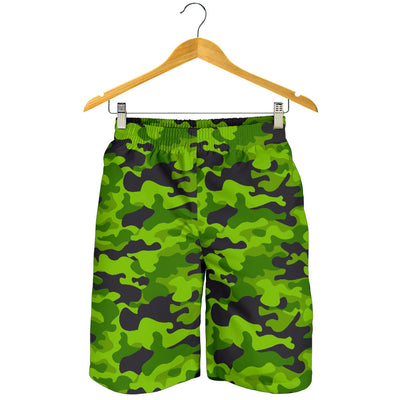 Green Kelly Camo Print Mens Shorts