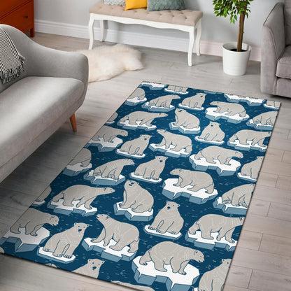 Polar Bear Pattern Print Design PB03 Area Rugs
