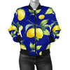 Lemon Pattern Print Design LM06 Women Bomber Jacket