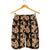 Brown Hibiscus Pattern Print Design HB06 Mens Shorts