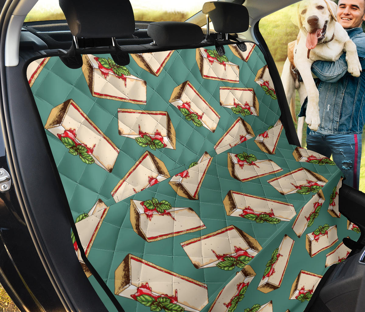 Cheesecake Pattern Print Design CK02 Rear Dog  Seat Cover