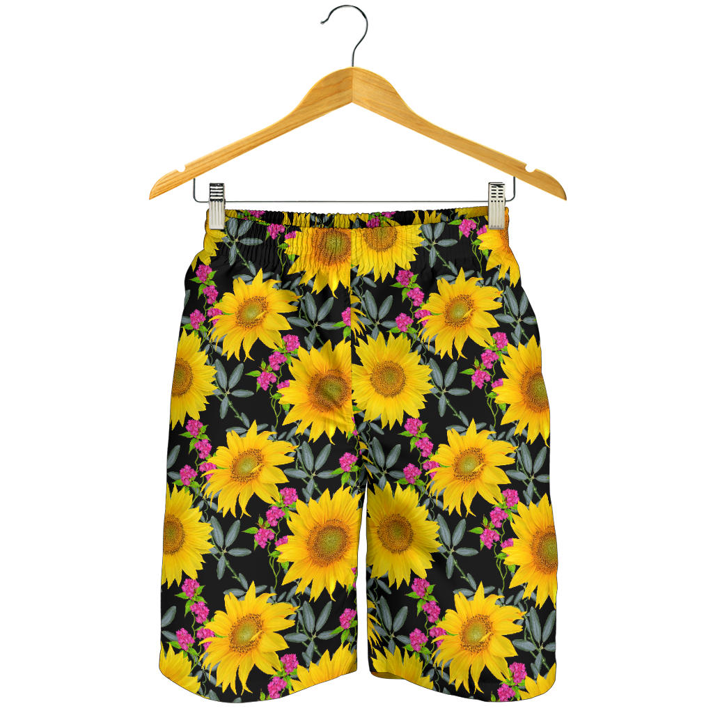 Sunflower Pattern Print Design SF014 Mens Shorts