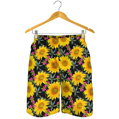 Sunflower Pattern Print Design SF014 Mens Shorts