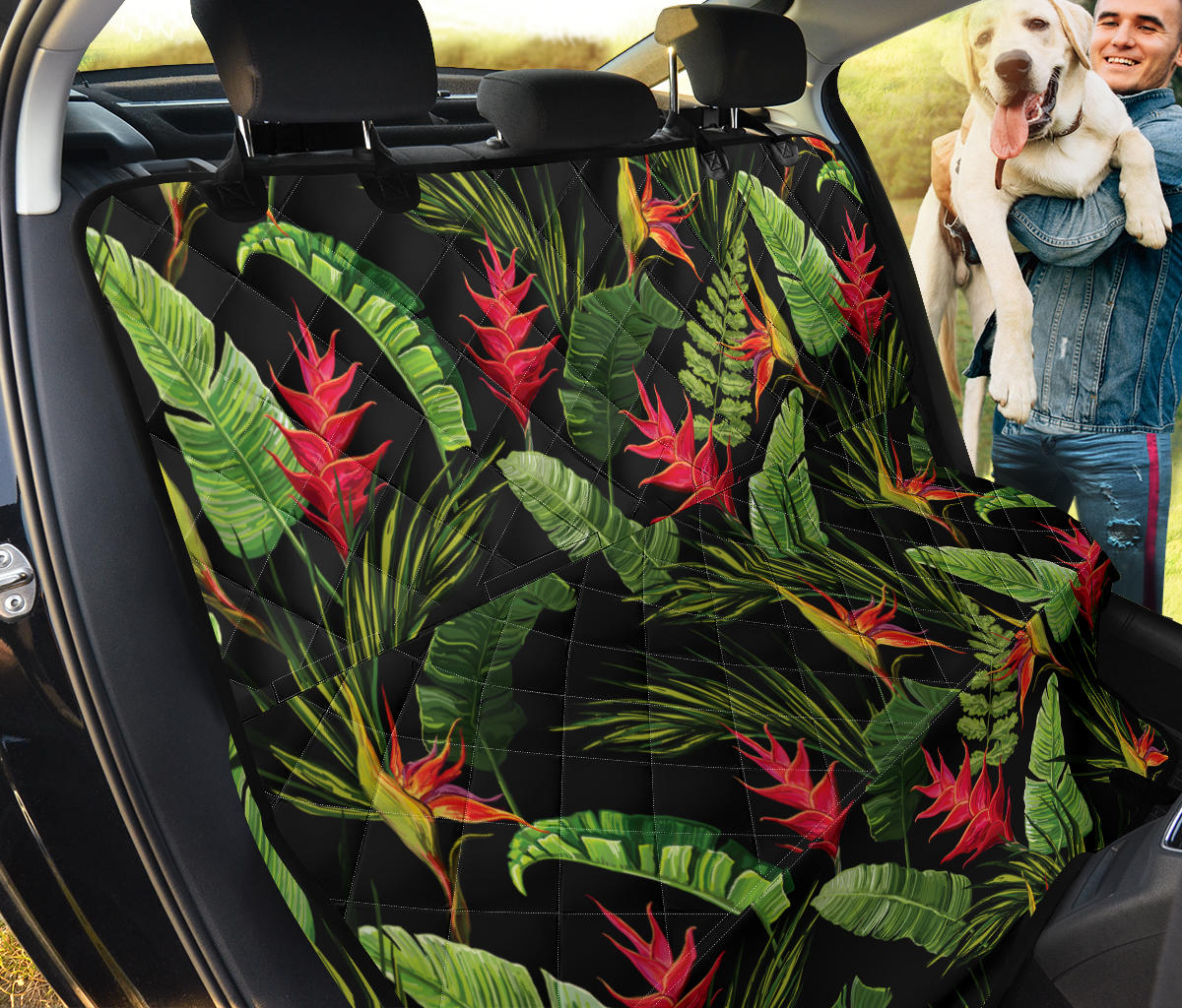 Bird Of Paradise Pattern Print Design BOP010 Rear Dog  Seat Cover