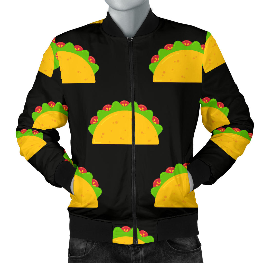 Taco Pattern Print Design TC06 Men Bomber Jacket