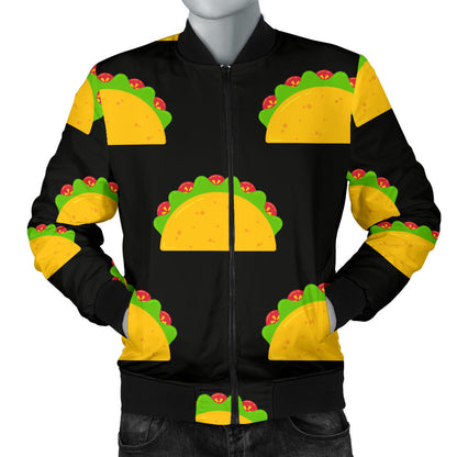 Taco Pattern Print Design TC06 Men Bomber Jacket
