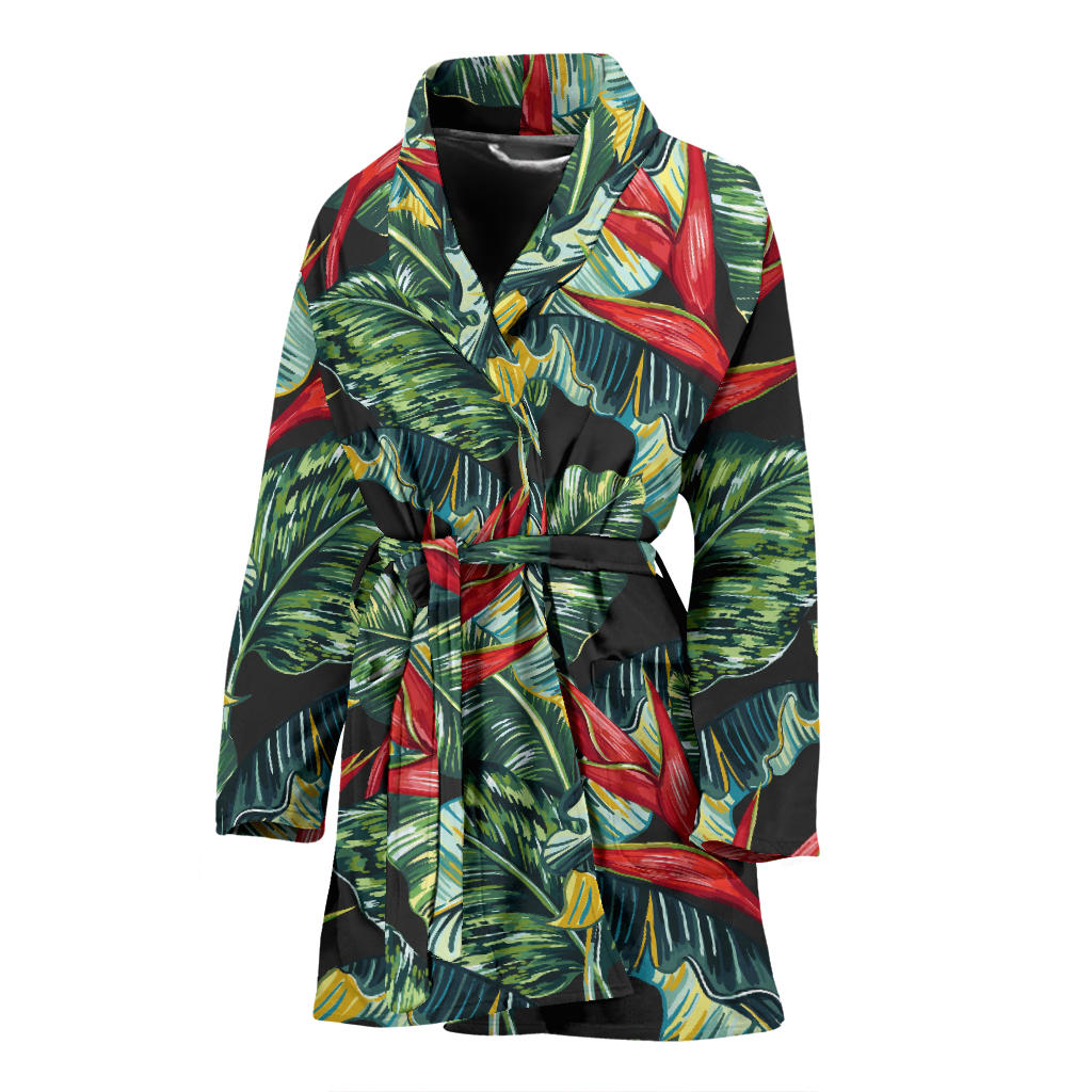 Bird Of Paradise Pattern Print Design BOP06 Women Bathrobe