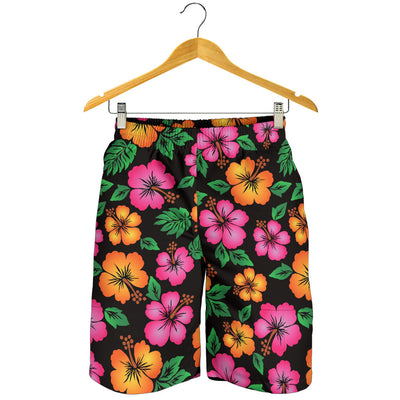 Hibiscus Pattern Print Design HB029 Mens Shorts