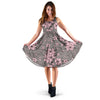 Cherry Blossom Pattern Print Design CB05 Midi Dress