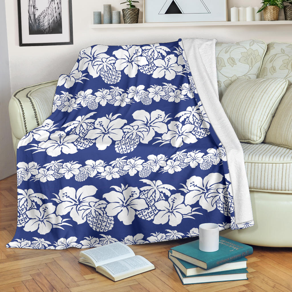 Hawaiian Themed Pattern Print Design H07 Fleece Blanket