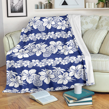 Hawaiian Themed Pattern Print Design H07 Fleece Blanket