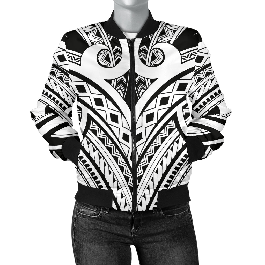 Maori Pattern Print Design 06 Women's Bomber Jacket