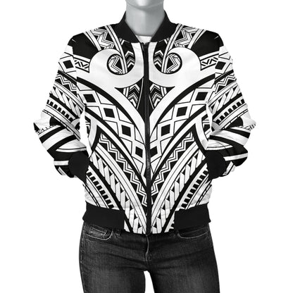 Maori Pattern Print Design 06 Women's Bomber Jacket