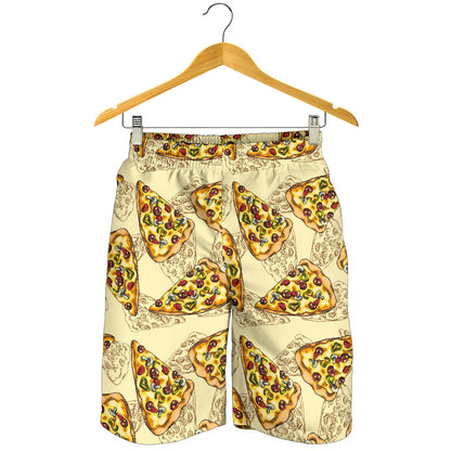 Pizza Pattern Print Design A01 Mens Shorts
