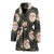 Rose Pattern Print Design RO015 Women Bathrobe