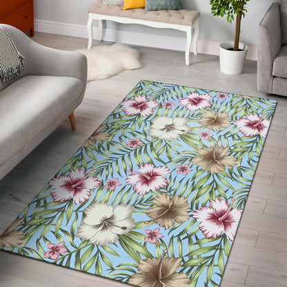 Tropical Flower Pattern Print Design TF05 Area Rugs