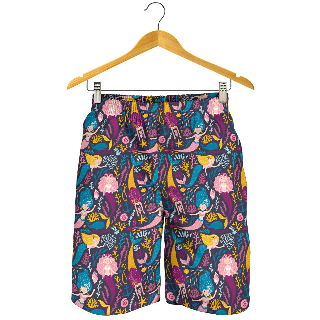 Mermaid Pattern Print Design 08 Mens Shorts