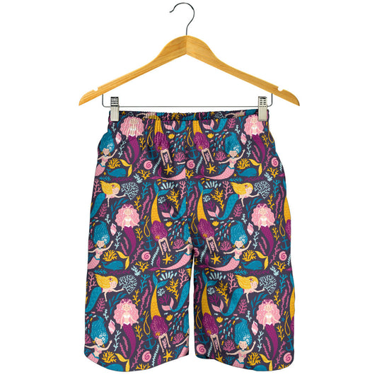 Mermaid Pattern Print Design 08 Mens Shorts
